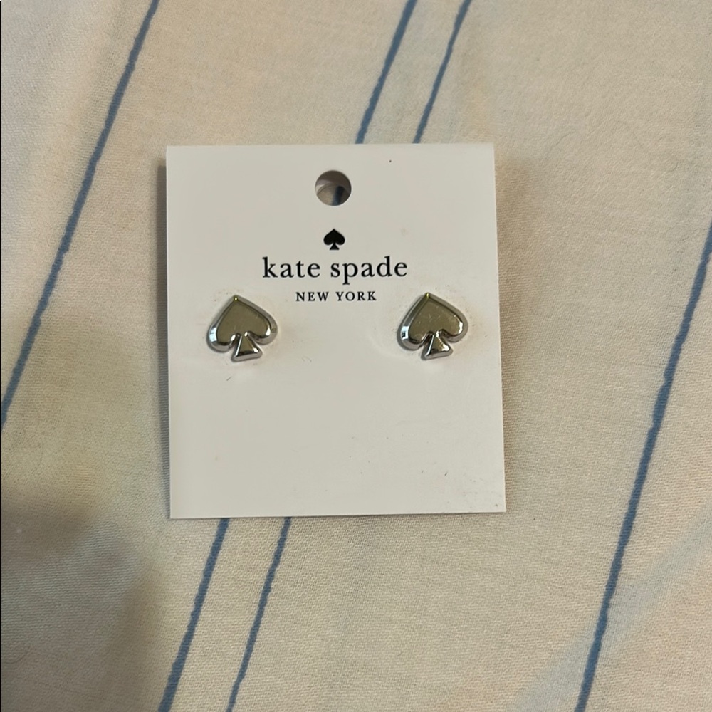 Kate Spade Silver Spade Stud Earrings